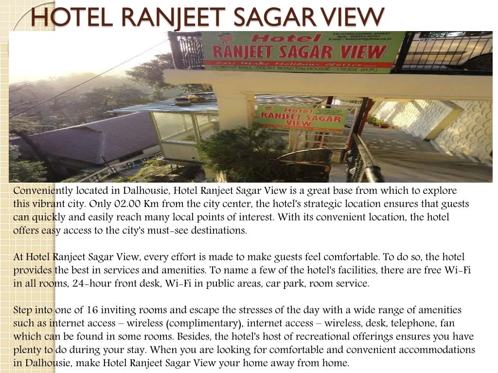 hotel ranjeet sagar view