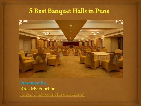 5 Best Banquet Halls In Pune