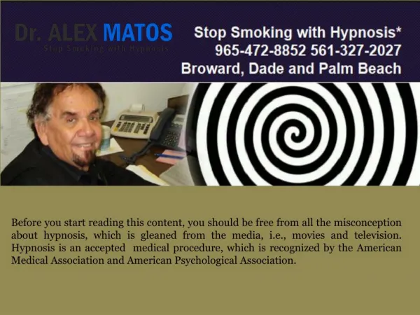 Hypnosis to stop smoking Dade County Florida
