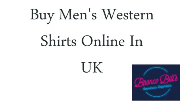 Buy Men's Western Shirts Online In UK