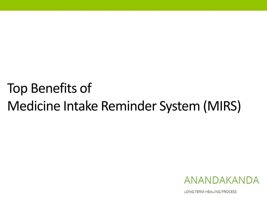 top benefits of medicine intake reminder system mirs