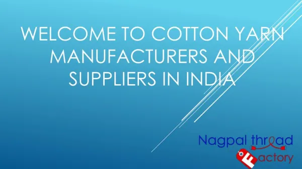 cotton sewing thread manufacturers in india