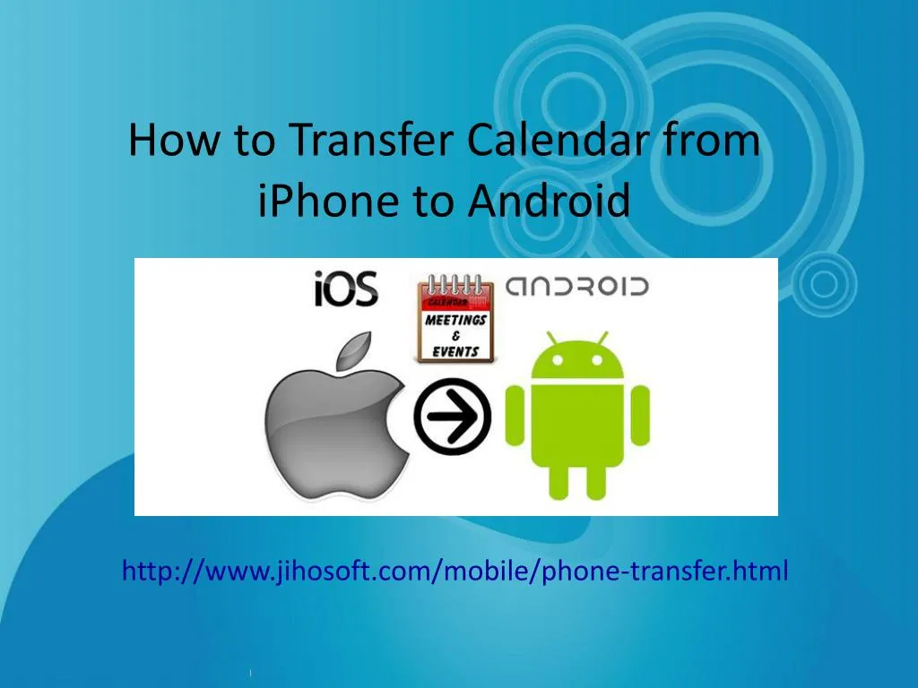 how to transfer calendar from iphone to android