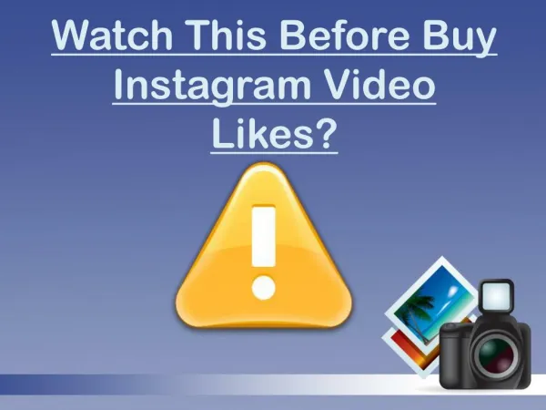 Buy Instagram Video Likes Making Your Profile Popular