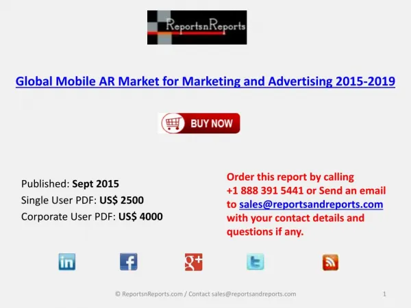 Global Mobile AR Market for Marketing and Advertising Growth Drivers Analysis 2019