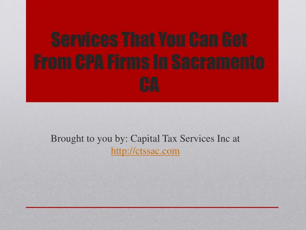 services that you can get from cpa firms in sacramento ca