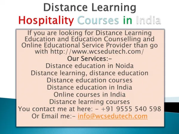 Distance learning travel tourism degree