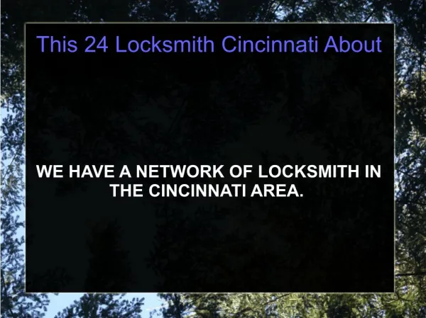 Car Locksmiths company Cincinnati