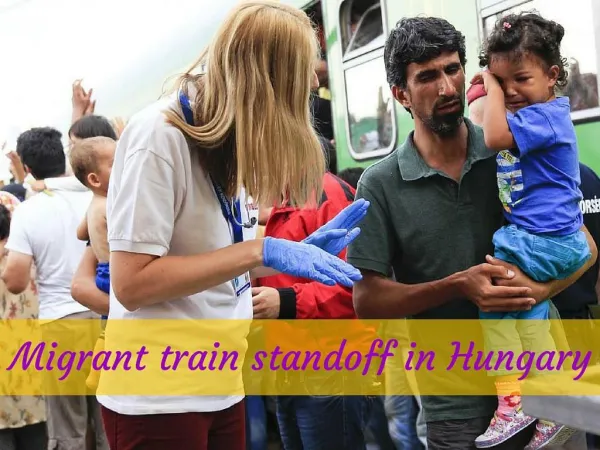 Migrant train standoff in Hungary