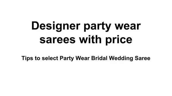 Buy Online Designer Sarees