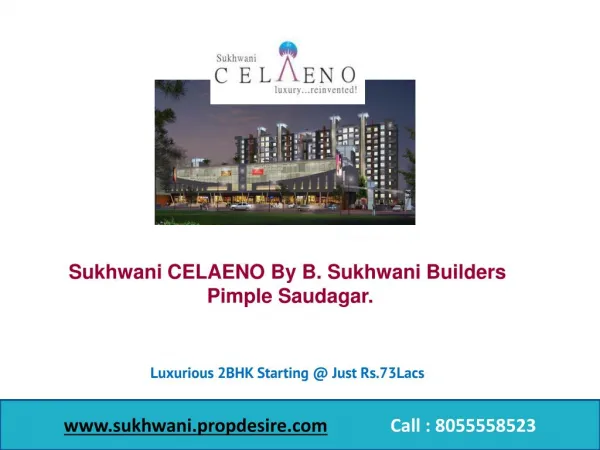 Sukhwani CELAENO Flats in Pimple Saudagar, Pune - 2 BHK