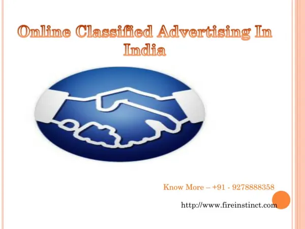 Online Classified Advertising In India @8527271018
