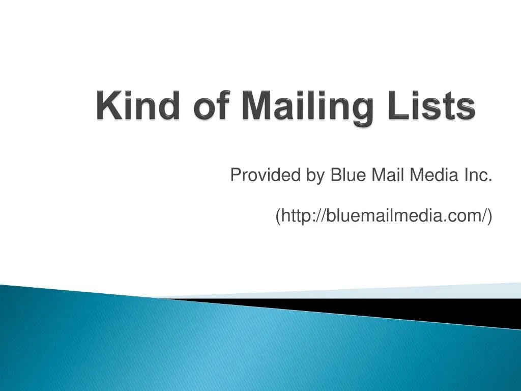 kind of mailing lists