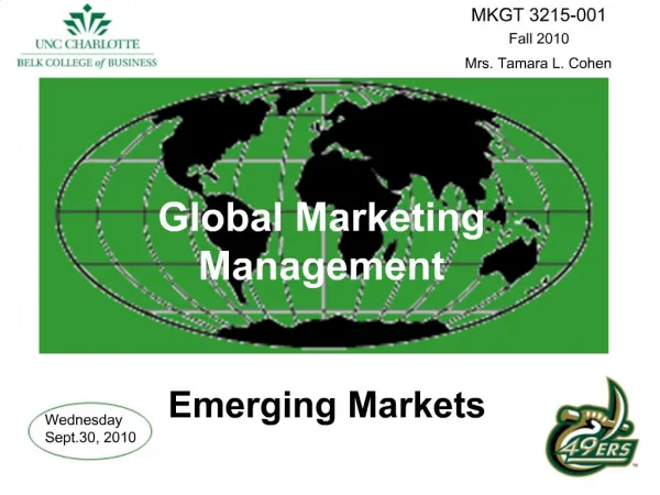 Global Marketing Management Emerging Markets