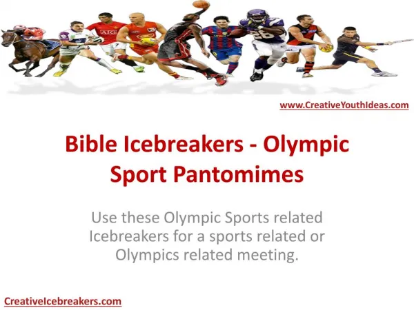 Bible Icebreakers - Olympic Sport Pantomimes