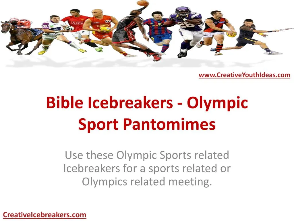 bible icebreakers olympic sport pantomimes