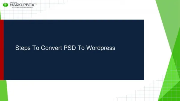 Steps To Convert PSD To Wordpress