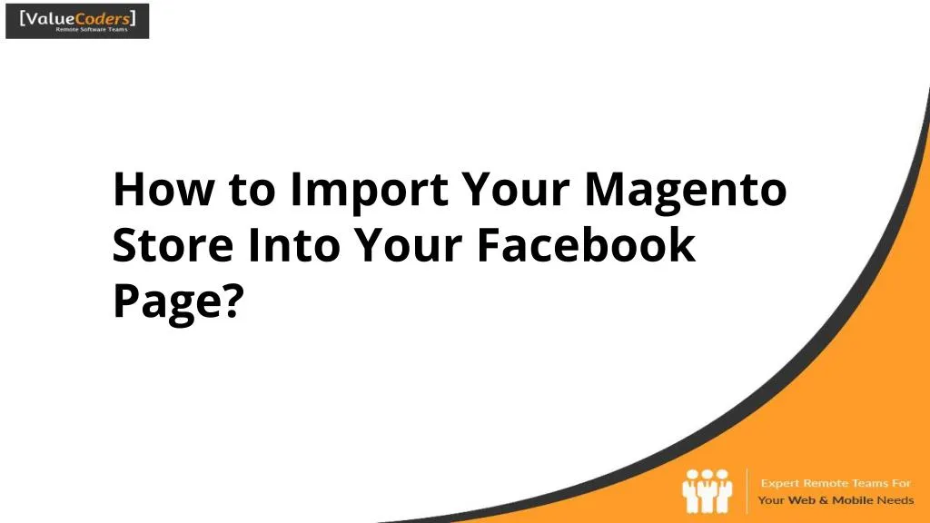 how to import your magento store into your facebook page