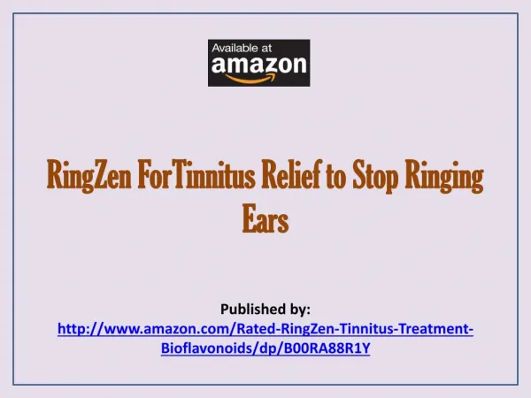 RingZen ForTinnitus Relief to Stop Ringing Ears