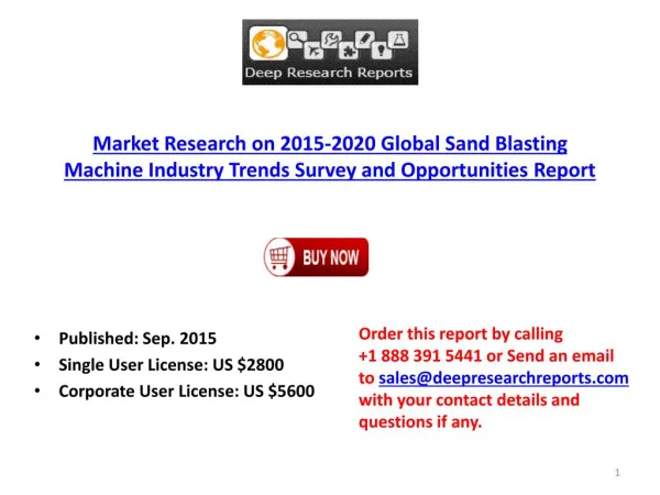 Global Sand Blasting Machine Industry Market Growth Analysis and 2020 Forecast