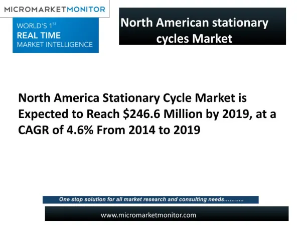 North America Stationary Cycle Market Holds Largest Share
