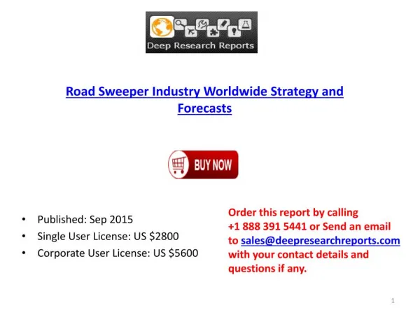 International Road Sweeper Market 2015 Analysis, Demand and Insights