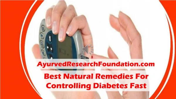 Best Natural Remedies For Controlling Diabetes Fast