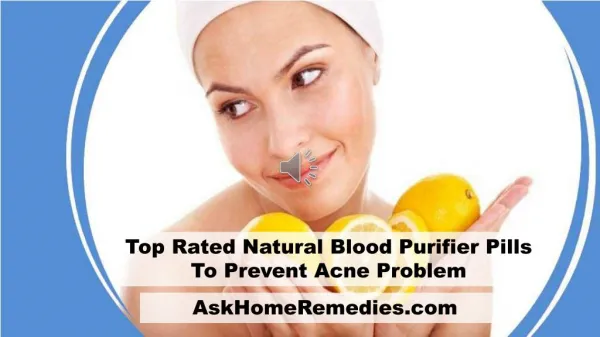 Top Rated Natural Blood Purifier Pills To Prevent Acne Problem