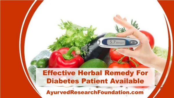 Effective Herbal Remedy For Diabetes Patient Available