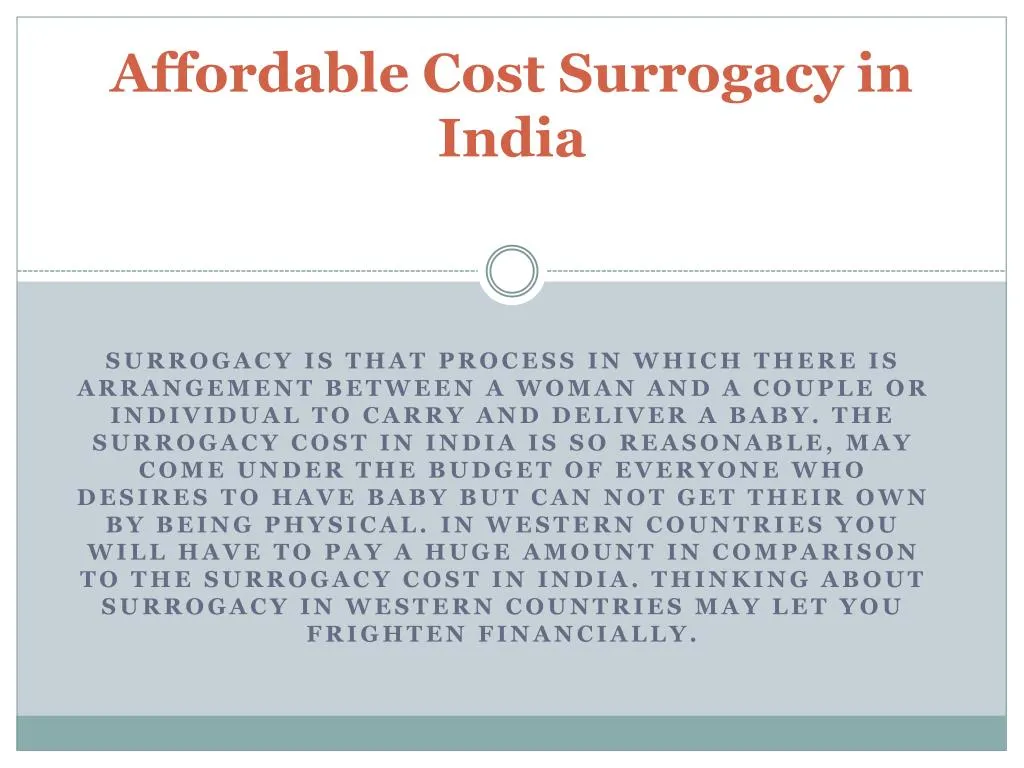 affordable cost surrogacy in india