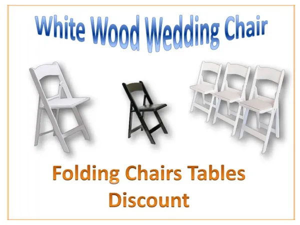 White Wood Wedding Chair