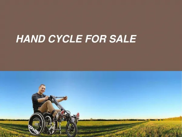 Hand Cycle for Sale - www.berkelbike.com