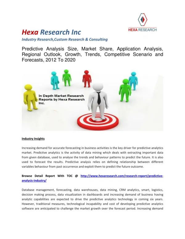 Global Predictive Analysis Market Size, Market Share, Application Analysis, Regional Outlook, Growth Trends, Competitive