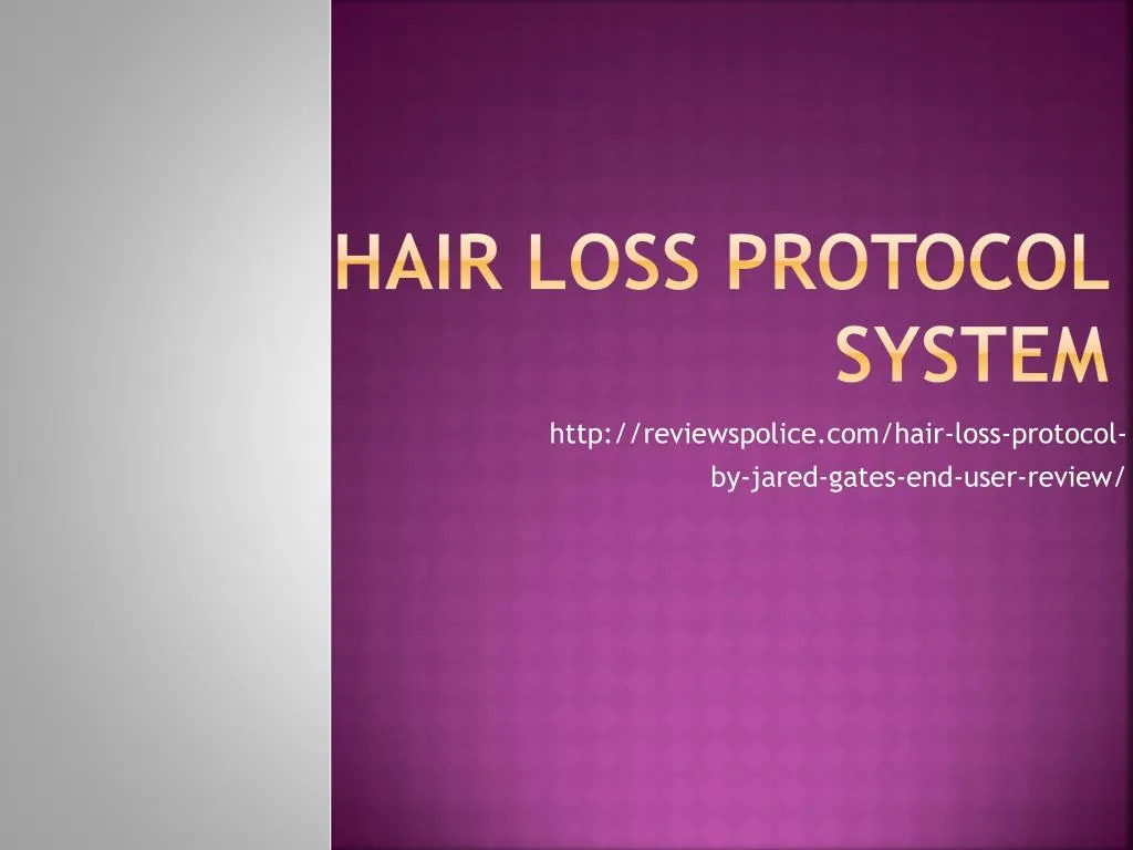 hair loss protocol system