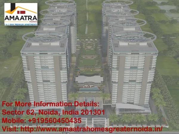 Amaatra Homes offer Apartment in Greater Noida Call us 91 9560450435
