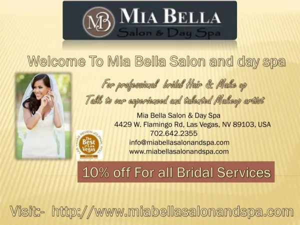 Bridal Makeup Las Vegas | Mia Bella Salon and Day Spa