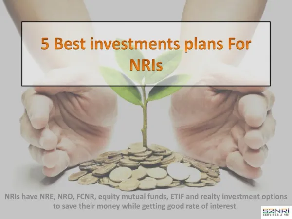 5 Best investments plans For NRIs
