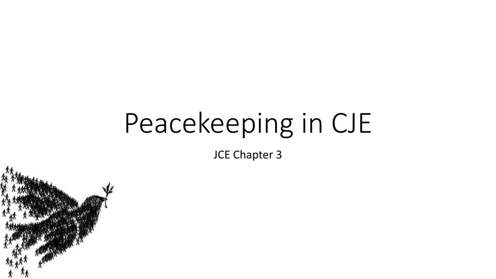 peacekeeping in cje