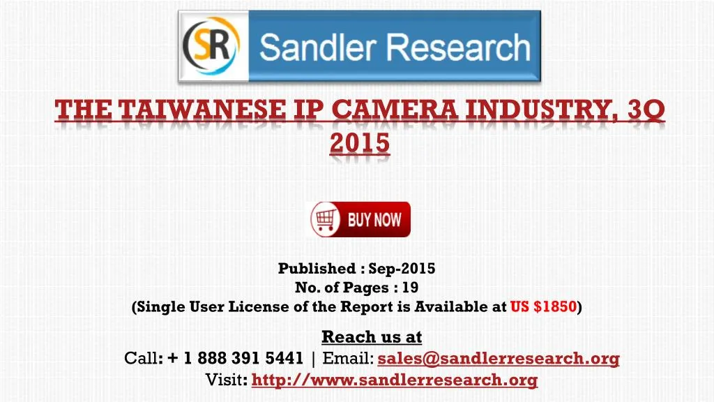 the taiwanese ip camera industry 3q 2015