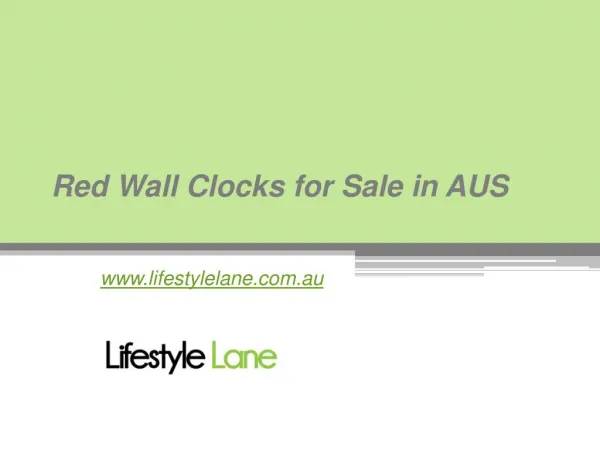 Red Wall Clocks for Sale in AUS - www.lifestylelane.com.au