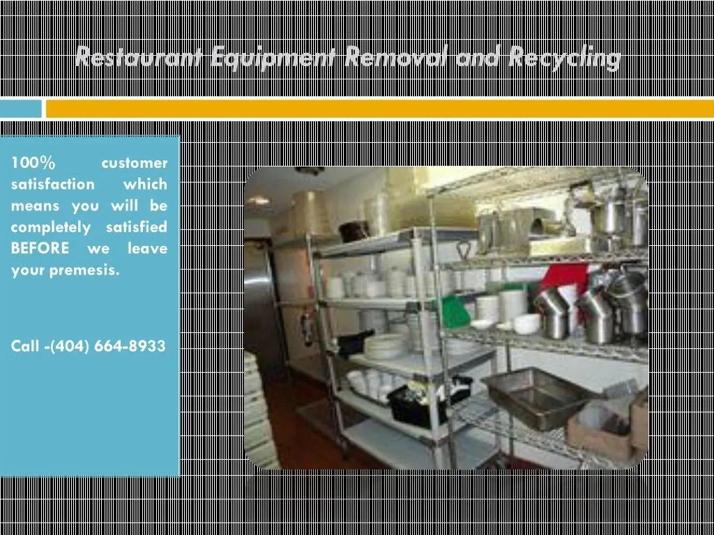 restaurant equipment removal and recycling