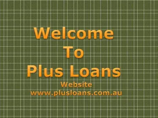 Personal Loans - Plus Loans