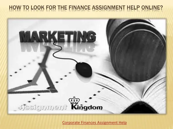 Finance assignments help
