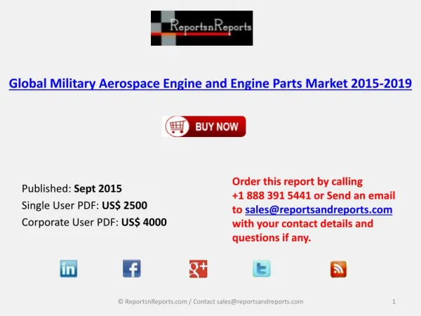 Global Military Aerospace Engine and Engine Parts Market 2015-2019