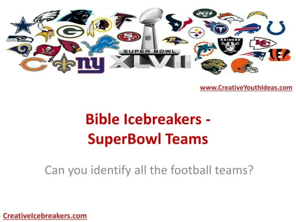 Bible Icebreakers - SuperBowl Teams