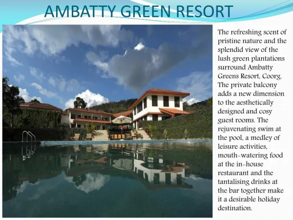 Ambatty Green Resort