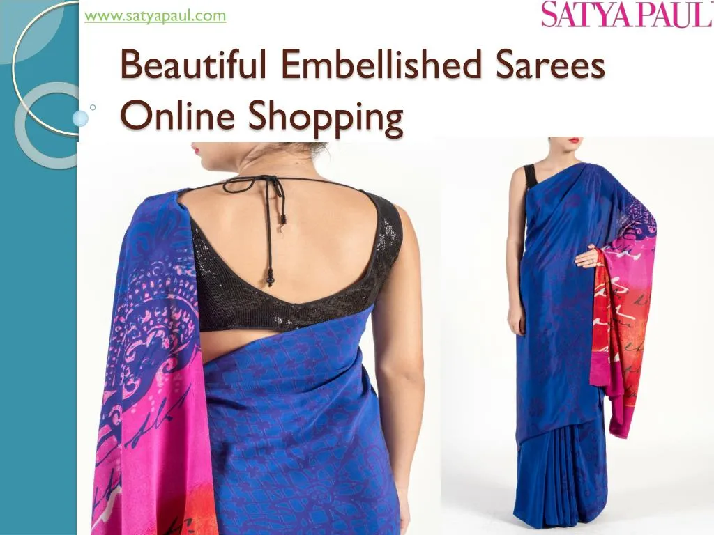 beautiful embellished sarees online shopping