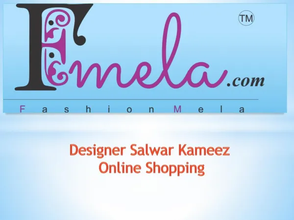 Designer Salwar Kameez Online Shopping