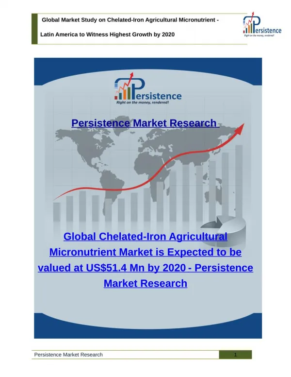 Global Chelated-Iron Agricultural Micronutrient Market, 2020