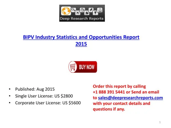 2015-2020 Global BIPV Market Research Analysis